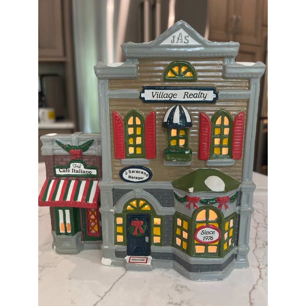 Department 56 Snow Village VILLAGE REALTY unboxed